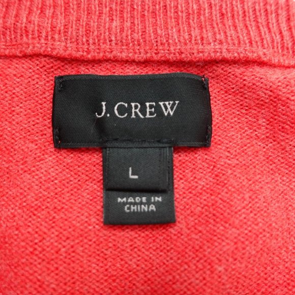 J Crew Sweater Mens Large Cotton Cashmere Knit Casual V Neck Pullover Jumper - Picture 3 of 8